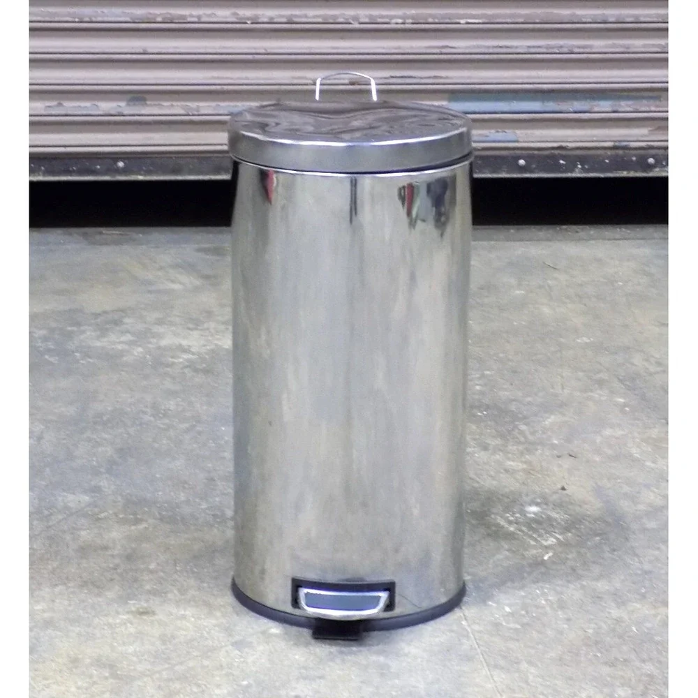 13gal Stainless Touchless Commercial Hands Free Step Trash Can & HD Liner